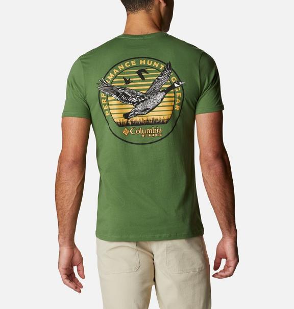 Columbia PHG T-Shirt Green For Men's NZ53719 New Zealand